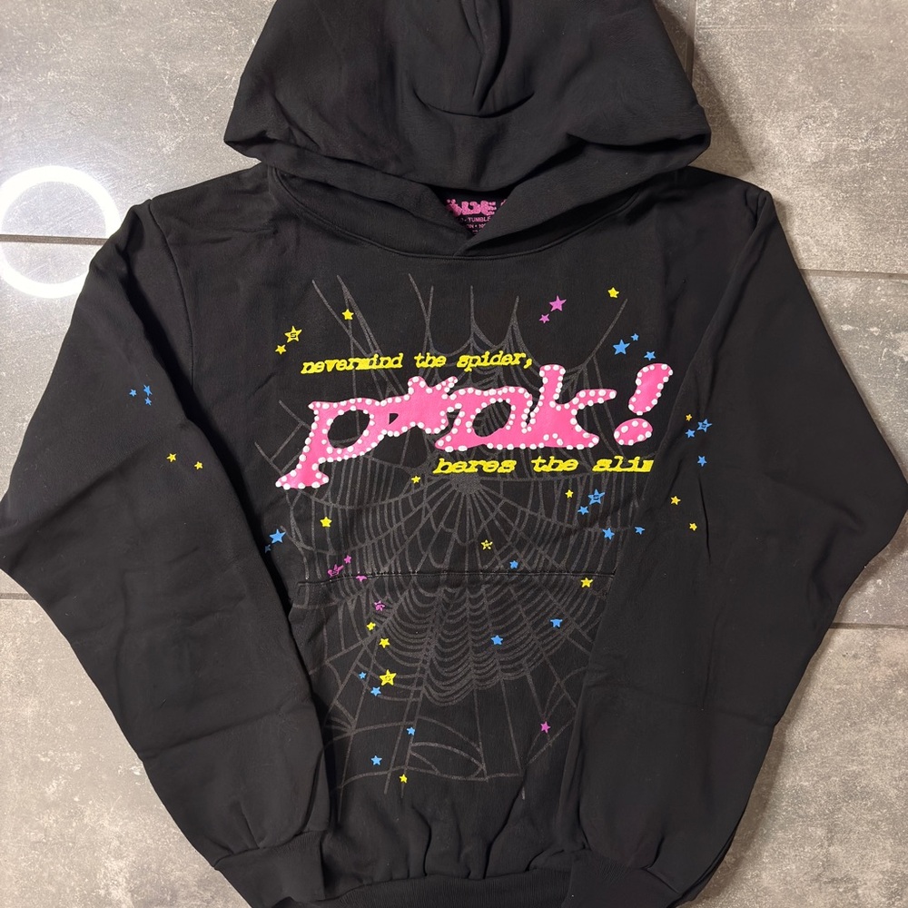 Black Hoodie with Punk Graphic